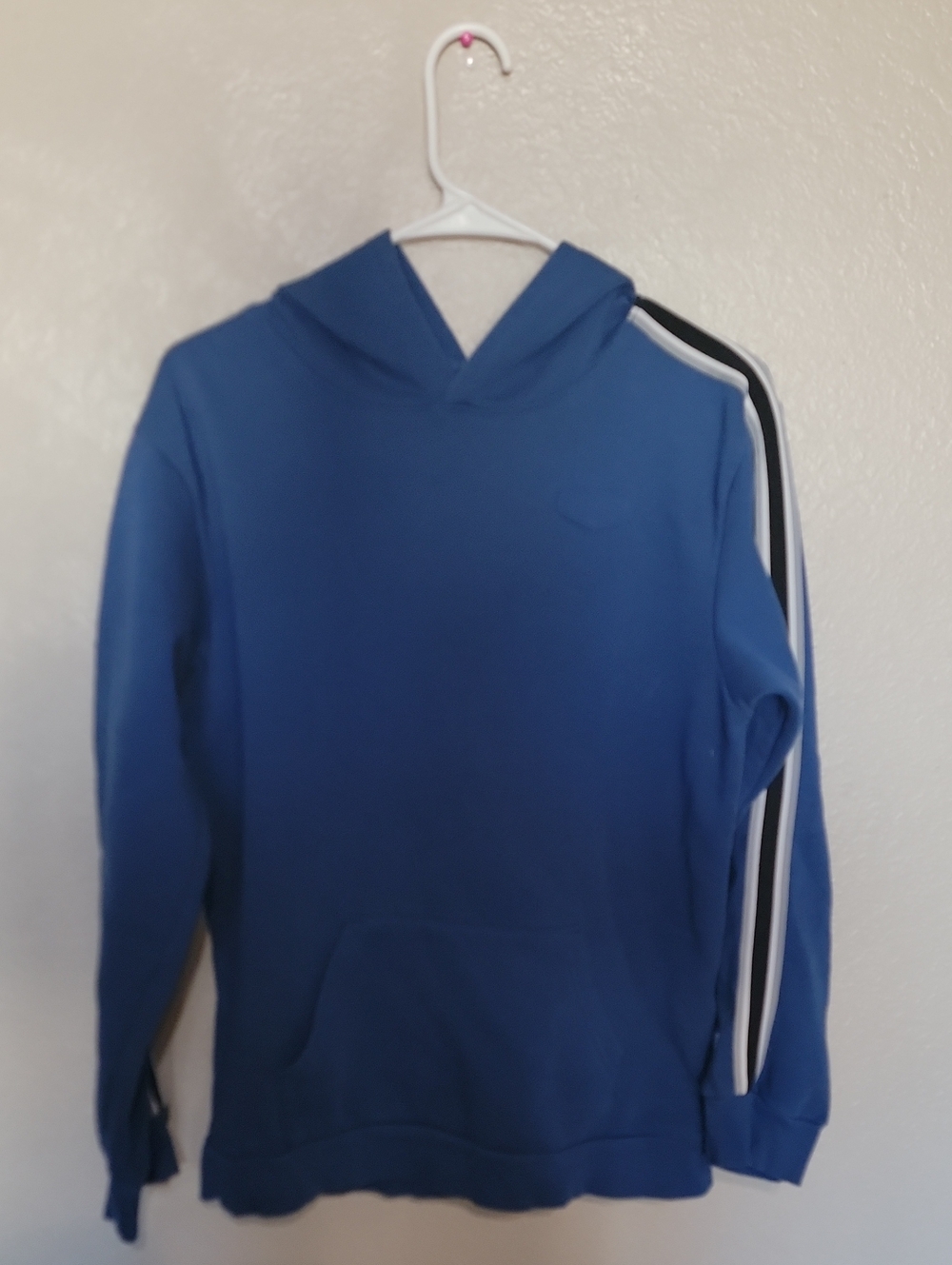 Skechers Royal Blue Hooded Sweatshirt with Stripe Sleeve